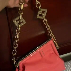 Fendi Gold-Tone Chain Sholder strap Strap You Gold finish Gold | Fendi main image 2